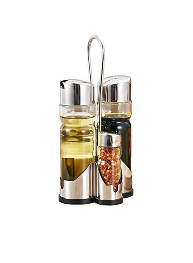 كويزين أرت مجموعة توابل من 4 قطع زجاج صودا جير